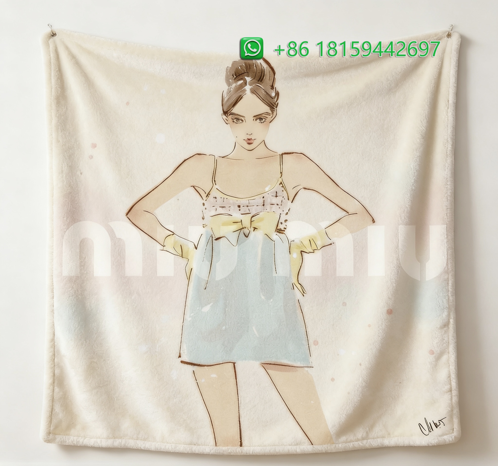 Miumiu Throw Blankets